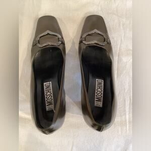 Moschino Vintage 90’s Bronze High Heels W Heart in Size 37.5 (Size 7). Preloved.